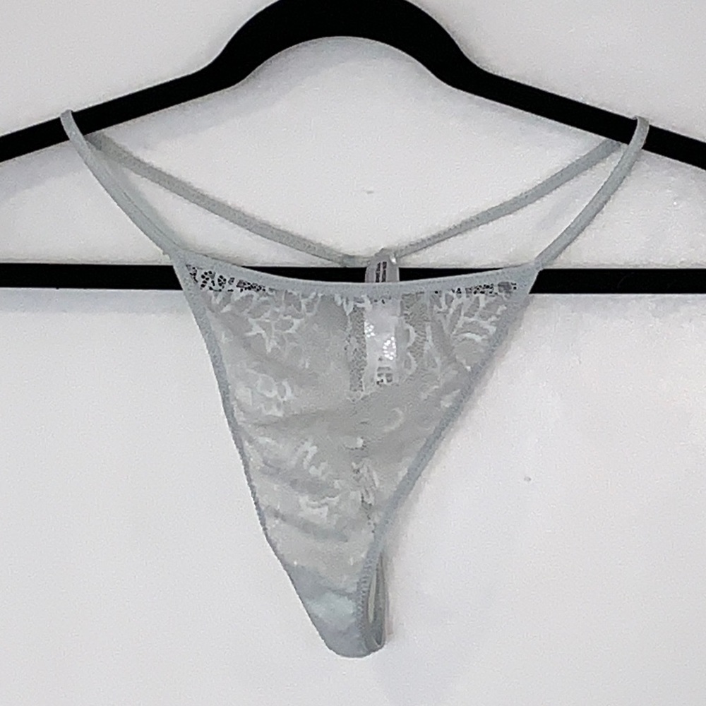 NWOT Linea Donatella Allover Lace Babydoll and Thong 2 Pc Set in Baby Blue XL - Picture 12 of 16